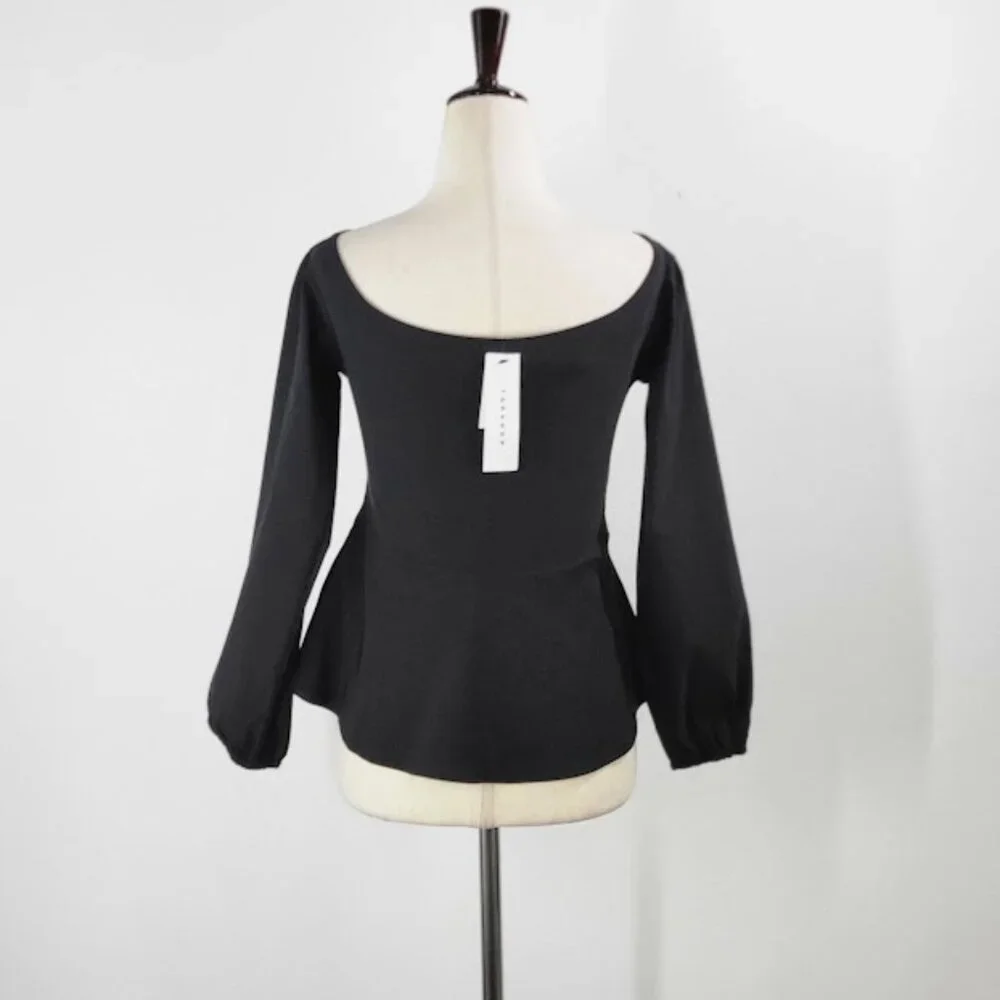 TOPSHOP bengaline off-the-shoulder top Sz 6 NEW - Picture 5 of 9